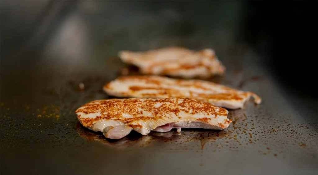 Conejo cocinado a la plancha