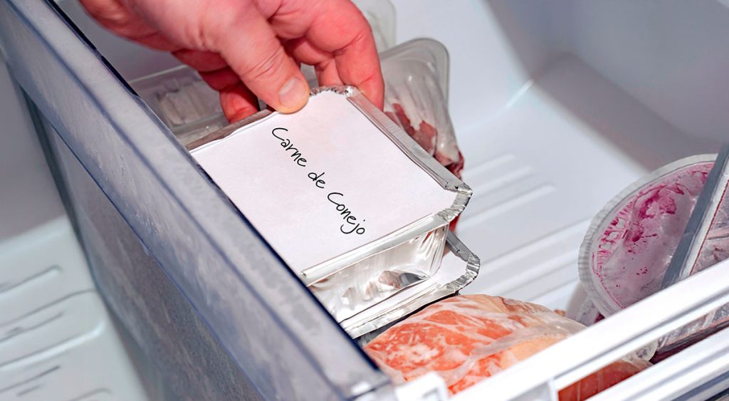 La carne de conejo debe guardarse en la zona central del frigorífico